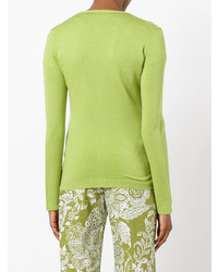 Женский зелено-желтый кардиган от Fay