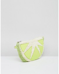 Зелено-желтый клатч от Asos