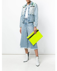 Зелено-желтый клатч от MM6 MAISON MARGIELA