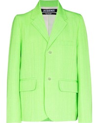 Мужской зелено-желтый пиджак от Jacquemus