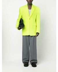 Мужской зелено-желтый пиджак от Vetements