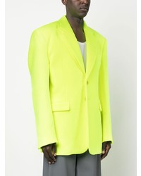 Мужской зелено-желтый пиджак от Vetements
