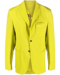 Мужской зелено-желтый пиджак от Versace