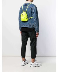 Мужской зелено-желтый рюкзак от MCM