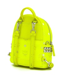 Мужской зелено-желтый рюкзак от MCM