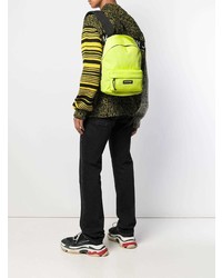 Мужской зелено-желтый рюкзак от Balenciaga