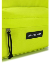 Мужской зелено-желтый рюкзак от Balenciaga