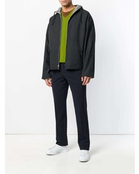 Мужской зелено-желтый свитер с v-образным вырезом от Drumohr