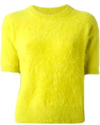 Женский зелено-желтый свитер с круглым вырезом от MICHAEL Michael Kors
