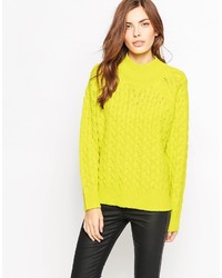 Женский зелено-желтый свитер от French Connection