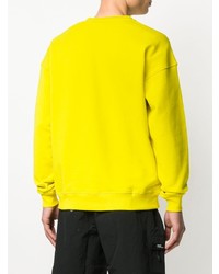 Мужской зелено-желтый свитшот с принтом от Moschino