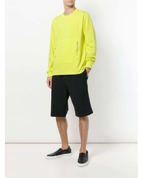 Мужской зелено-желтый свитшот от Stone Island Shadow Project