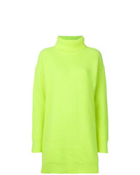 Зелено-желтый свободный свитер от Christopher Kane