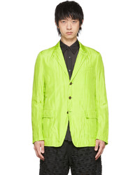Зелено-желтый шелковый пиджак