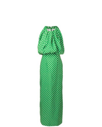 Зеленое вечернее платье в горошек от Calvin Klein 205W39nyc