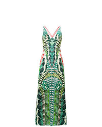 Зеленое вечернее платье с принтом от Temperley London