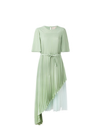 Зеленое вечернее платье со складками от Christopher Kane