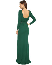 Зеленое вечернее платье от Badgley Mischka