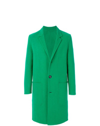 Зеленое длинное пальто от AMI Alexandre Mattiussi