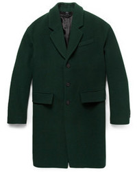 Зеленое длинное пальто от Burberry