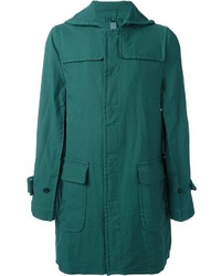 Зеленое длинное пальто от Comme des Garcons