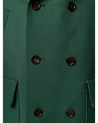 Зеленое длинное пальто от Gucci