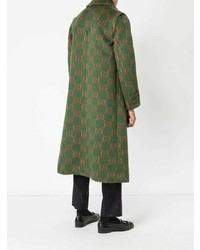 Зеленое длинное пальто от Gucci