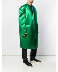 Зеленое длинное пальто от Raf Simons