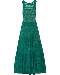 Зеленое кружевное вечернее платье от Elie Saab