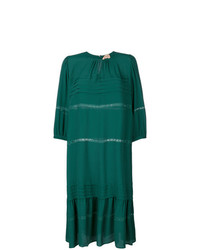 Зеленое кружевное платье-миди от N°21