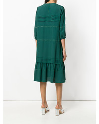 Зеленое кружевное платье-миди от N°21