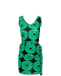 Зеленое облегающее платье с принтом от Amir Slama