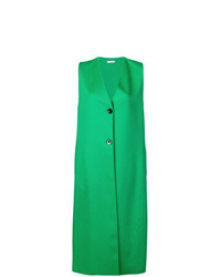 Зеленое пальто без рукавов от Jil Sander