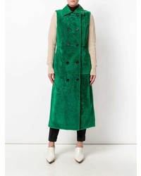 Зеленое пальто без рукавов от Marni
