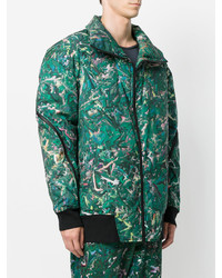 Мужское зеленое пальто с принтом от Y-3