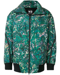 Мужское зеленое пальто с принтом от Y-3