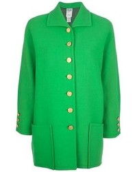 Женское зеленое пальто от Celine