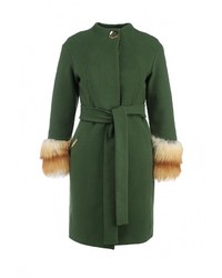 Женское зеленое пальто от Grand Style