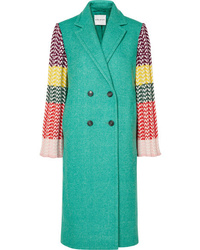 Женское зеленое пальто от Mira Mikati