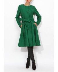 Женское зеленое пальто от Tutto Bene