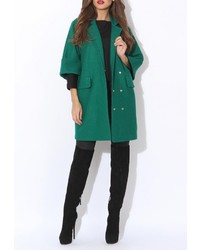 Женское зеленое пальто от Tutto Bene
