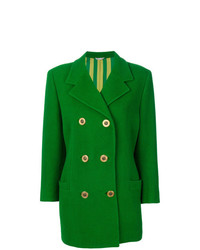 Женское зеленое пальто от Versace Vintage