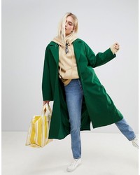 Женское зеленое пальто от Weekday