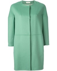 Женское зеленое пальто