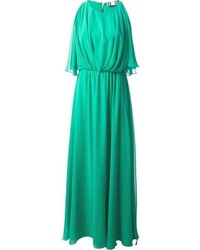 Зеленое платье-макси от MSGM