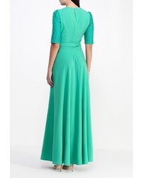 Зеленое платье-макси от Olivegrey