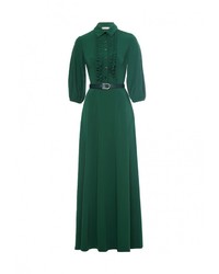 Зеленое платье-макси от Olivegrey