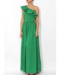 Зеленое платье-макси от Tutto Bene