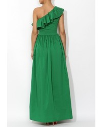Зеленое платье-макси от Tutto Bene