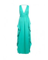 Зеленое платье-макси